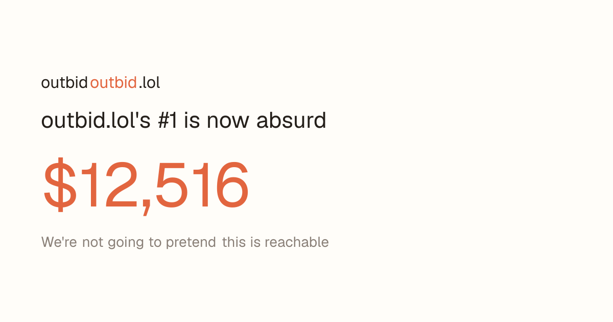 outbidoutbid.lol Open Graph preview